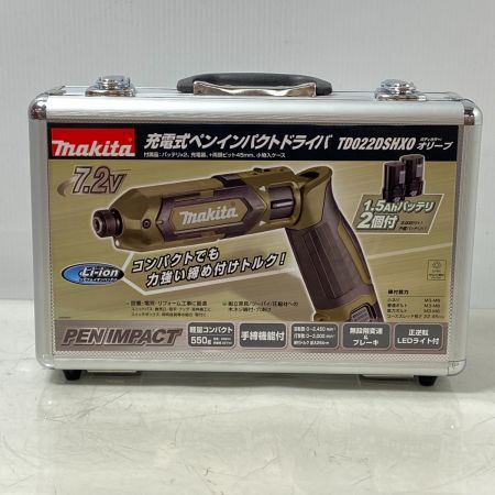  MAKITA マキタ 【未使用品】充電式ペンインパクトドライバ TD022DSHXO オリーブ