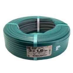 ☆☆ 富士電線工業(FUJI ELECTRIC WIRE) 電材 EM-EEF エコケーブル 3×1.6mm×長さ100m 3芯(黒・白・赤) 2024年7月製造 Sランク