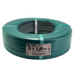 ☆☆ 富士電線工業 電材 EM-EEF エコケーブル 3×1.6mm×長さ100m 3芯(黒・白・赤) 2024年9月製造 Sランク