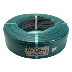 ☆☆ 富士電線工業 電材 EM-EEF エコケーブル 3×1.6mm×長さ100m 3芯(黒・白・赤) 2024年7月製造 Sランク