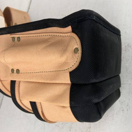 ЗЗ KNICKS 総ヌメ革 3段腰袋 バリスティック補強仕上 KNB-301DDX ナチュラル