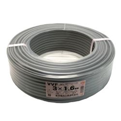 ☆☆ 富士電線工業 電材 VVFケーブル 3×1.6mm×長さ100m 3芯(黒・白・赤) 2025年5月(令和7年) 製造 Sランク