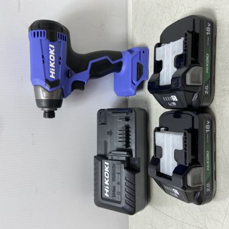  HiKOKI ハイコーキ 電動工具 インパクトドライバ  充電器・充電池2個・ケース付 FWH18DA パープル