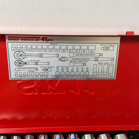  SK11  ハンドツール ソケットレンチセット レッド