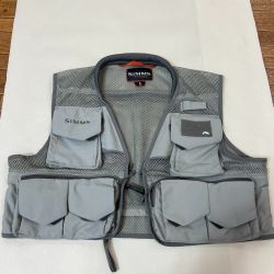 ΨΨ SIMMS フィッシングベスト　サイズL　本体のみ グレー Bランク