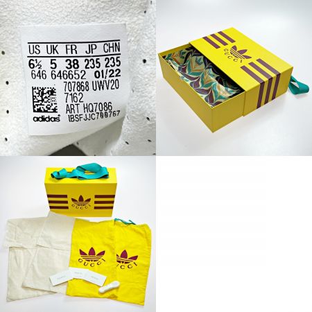  GUCCI グッチ adidasコラボ ガゼル スニーカー ブラウン GGスプリーム SIZE 23.5cm 箱・布袋有