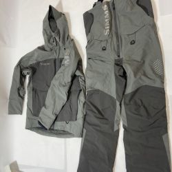 ΨΨ SIMMS  フィッシングジャケット　 SIZE S 　上下セット カーキ Aランク