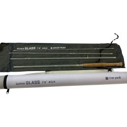 ΨΨ RIVER PEAK フライロッド　スーパーグラス 7’6” ＃3/4 袋付 Bランク