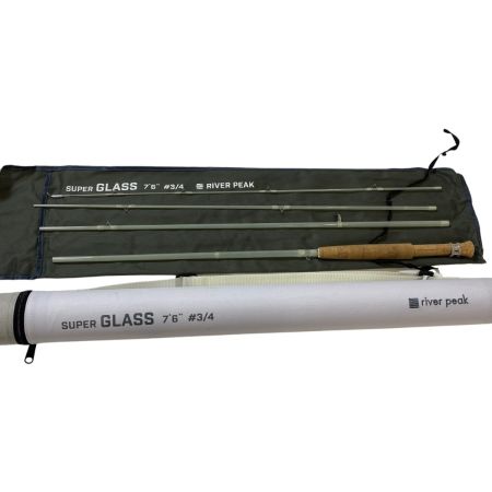 ΨΨ RIVER PEAK フライロッド　スーパーグラス 7’6” ＃3/4 袋付