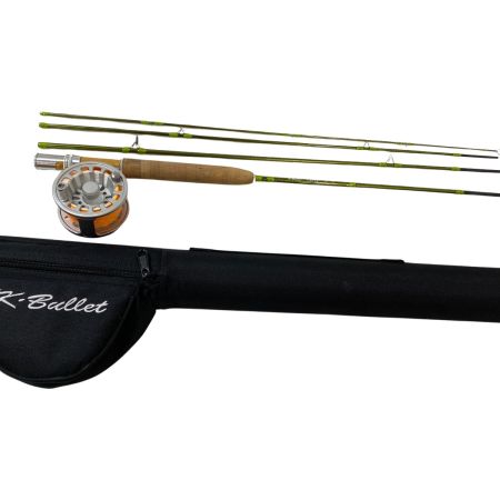 ΨΨ K.Bullet フライロッドセット　ＧＲＥＥＫ 3番（7ｆｔ） 袋付 ロッドセット