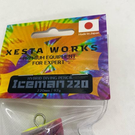 ΨΨ XESTA ルアーアイスマン220 ブラックバックピンクシェル
