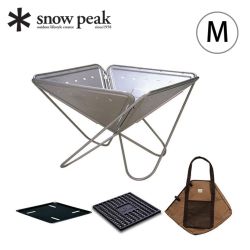 ωω snowpeak スノーピーク アウトドア BBQ用品 焚き火台Mスターターセット SET-111 Sランク