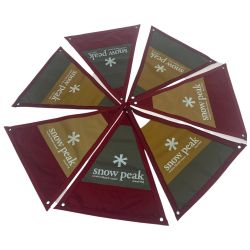 ωω snowpeak スノーピーク アウトドア アウトドア雑貨 ペナント フラッグ 7枚セット　中古 Bランク