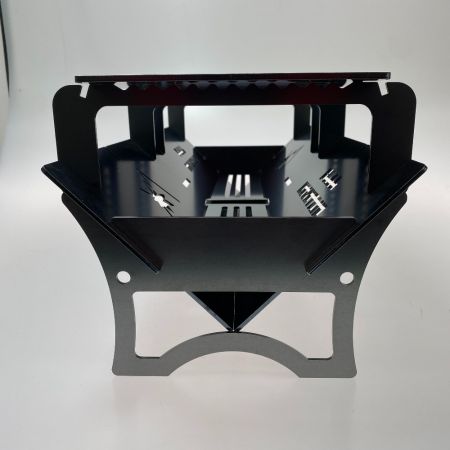 ωω FALL MOUNTAIN アウトドア BBQ 焚き火台 ダブルセット&スリット鉄板