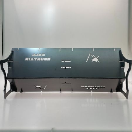 ωω FALL MOUNTAIN アウトドア BBQ 焚き火台 ダブルセット&スリット鉄板