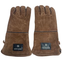 ωω snowpeak スノーピーク グローブ UG-023BR ファイヤーサイドグローブブラウン キャンプ　アウトドア　 UG-023BR Aランク