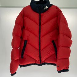 ωω THE NORTH FACE ザノースフェイス メンズダウンジャケット 冬物 SIZE L  RN61661 レッド×ブラック Aランク