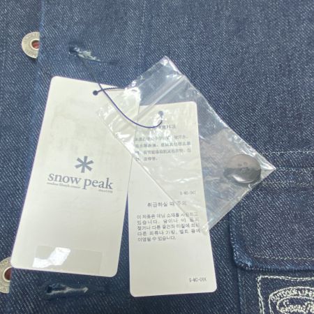 ωω snowpeak スノーピーク メンズ衣料 ジャケット デニムジャケット  春秋物 ブランド SIZE L メンズ TAKIBI Denim Jaket ネイビー