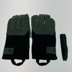 ωω THE NORTH FACE ザノースフェイス アウトドア雑貨 焚き火グローブ  ブラック×グリーン キャンプ NN12204 Bランク