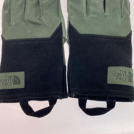ωω THE NORTH FACE ザノースフェイス アウトドア雑貨 焚き火グローブ  ブラック×グリーン キャンプ NN12204
