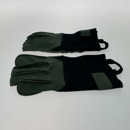 ωω THE NORTH FACE ザノースフェイス アウトドア雑貨 焚き火グローブ  ブラック×グリーン キャンプ NN12204