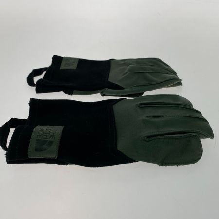 ωω THE NORTH FACE ザノースフェイス アウトドア雑貨 焚き火グローブ  ブラック×グリーン キャンプ NN12204