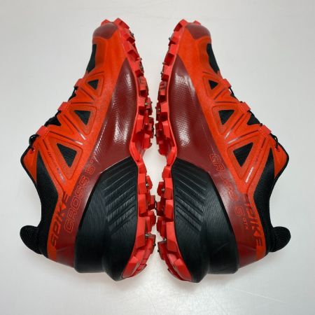 ωω SALOMON サロモン トレイルランニングシューズ SIZE 24cm 程度B スパイククロス 5 GTX 408082 レッド×ブラック