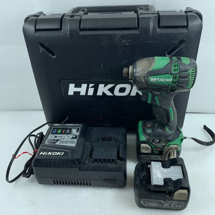 HITACHI 日立 インパクトドライバ 充電器・充電池2個・ケース付 コードレス式 14.4v WH14DDL2  グリーン｜中古｜なんでもリサイクルビッグバン