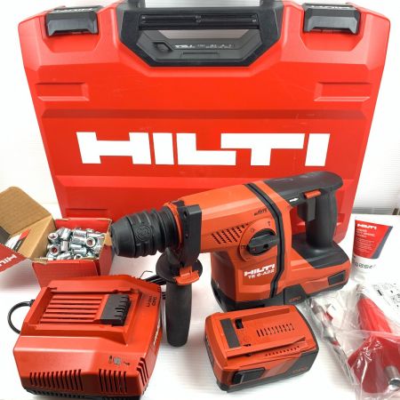  Hilti ヒルティ ハンマドリル 程度A 充電器・充電池2個・ケース付 コードレス式 22v 美品 TE 6-A22 レッド