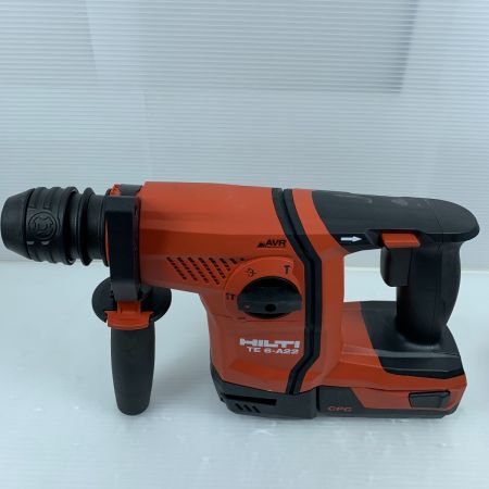  Hilti ヒルティ ハンマドリル 程度A 充電器・充電池2個・ケース付 コードレス式 22v 美品 TE 6-A22 レッド