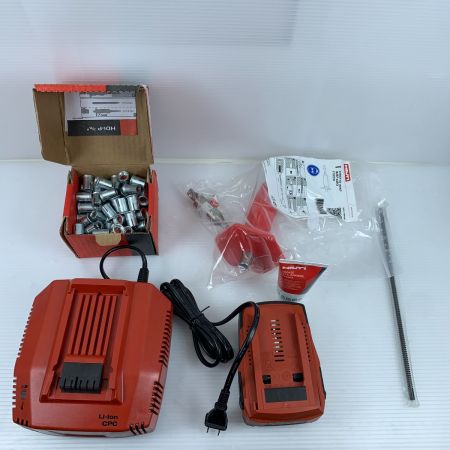  Hilti ヒルティ ハンマドリル 程度A 充電器・充電池2個・ケース付 コードレス式 22v 美品 TE 6-A22 レッド