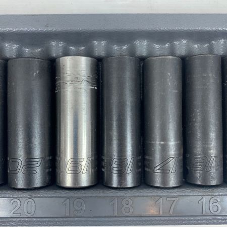  Snap-on スナップオン ソケット 15本セット　10ｍｍ～24ｍｍ　 キズ有 1つ色違う SIMM ブラック