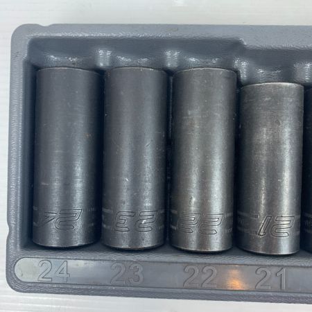  Snap-on スナップオン ソケット 15本セット　10ｍｍ～24ｍｍ　 キズ有 1つ色違う SIMM ブラック