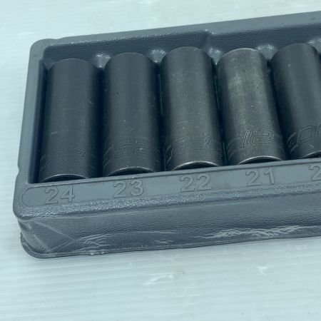  Snap-on スナップオン ソケット 15本セット　10ｍｍ～24ｍｍ　 キズ有 1つ色違う SIMM ブラック