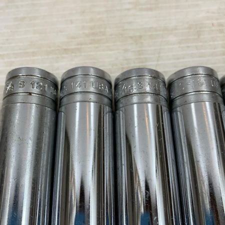  Snap-on スナップオン ハンドツール ソケット ディープソケット7本セット S121,141×2,161,181,201,221