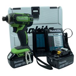 κκ MAKITA マキタ インパクトドライバ  程度A 充電器・充電池2個・ケース付 コードレス式 18v 305946 使用感有 TD149DRFX 黄緑 Aランク