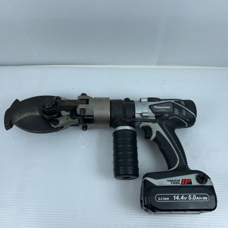  Panasonic パナソニック ケーブルカッター  ブラック 程度B 充電器・充電池1個・ケース付 コードレス式 14.4v  使用感有 EZ4641 ブラック