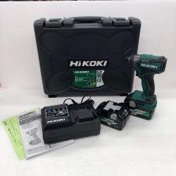 HiKOKI ハイコーキ 18v 充電式インパクトドライバ 充電器・充電池2個(5.0Ah)・ケース付 WH 18DD ダークグリーン Sランク