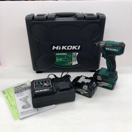 HiKOKI ハイコーキ 18v 充電式インパクトドライバ 充電器・充電池2個(5.0Ah)・ケース付 WH 18DD ダークグリーン