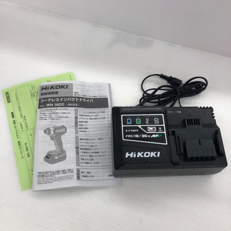 HiKOKI ハイコーキ 18v 充電式インパクトドライバ 充電器・充電池2個(5.0Ah)・ケース付 WH 18DD ダークグリーン