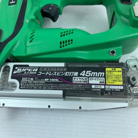 HITACHI 日立 釘打ち機 充電器・充電池1個・ケース付 コードレス式 14.4v 2013年製 NP14DSL グリーン