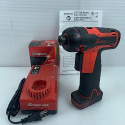 κκ Snap-on スナップオン インパクトドライバ 程度C 充電器・充電池2個付 コードレス式 7.2v 15334033 使用感有 CTS761O レッド Cランク