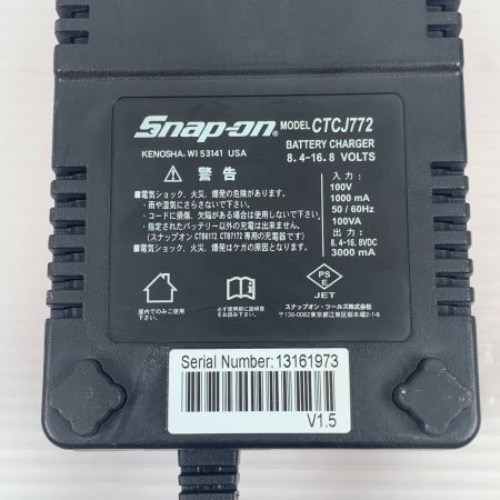  Snap-on スナップオン インパクトドライバ 程度C 充電器・充電池2個付 コードレス式 7.2v 15334033 使用感有 CTS761O レッド