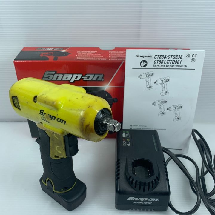 Snap-on スナップオン インパクトレンチ 充電器・充電池1個付 コードレス式 CT861HVJ2  イエロー×ブラック｜中古｜なんでもリサイクルビッグバン