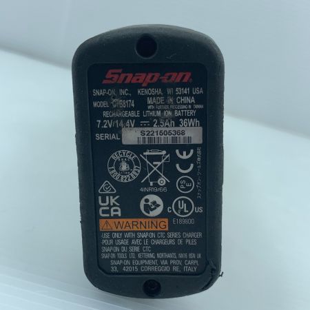  Snap-on スナップオン コードレスラチェットレンチ バッテリー付 コードレス式 7.2v  使用感有 CTR861HV イエロー×ブラック