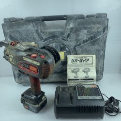 κκ MAX マックス リバータイア   使用感あり 充電器・充電池1個・ケース付 コードレス式 14.4v RB-399A ブラック×レッド Cランク