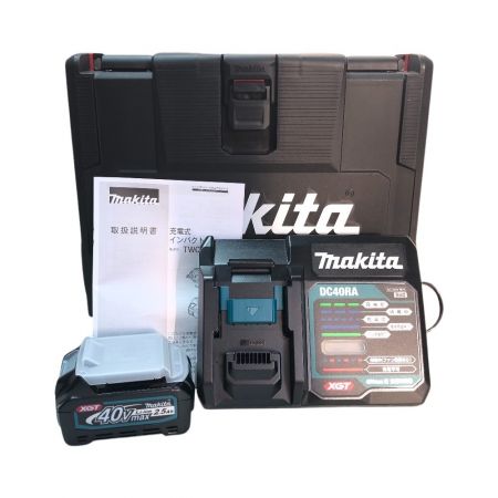  MAKITA マキタ 40Vmax インパクトレンチ 差込角12.7mm 　バッテリ2個・充電器・ケース付 TW004GRDX ブルー