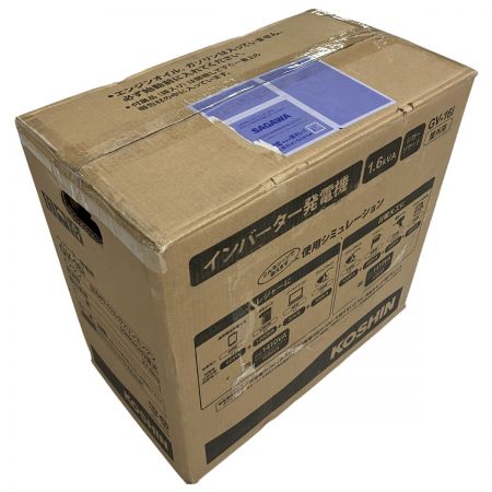 ЗЗ KOSHIN 4サイクル 1.6kVA インバーター発電機 取説 外箱付  GV-16i オレンジ