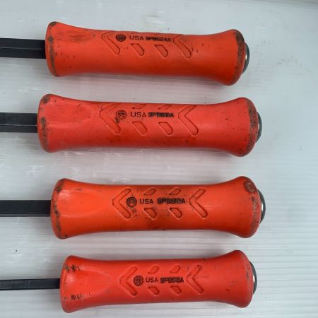  Snap-on スナップオン フライバーバール 　4本セット SPBS24A,18A,12A,8Aｾｯﾄ レッド