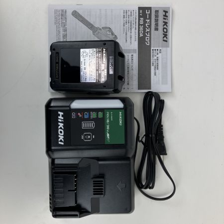 ЗЗ HiKOKI ハイコーキ 36v コードレスブロワ バッテリーx1 充電器 取説 外箱付 RB36DA(XP) グリーン